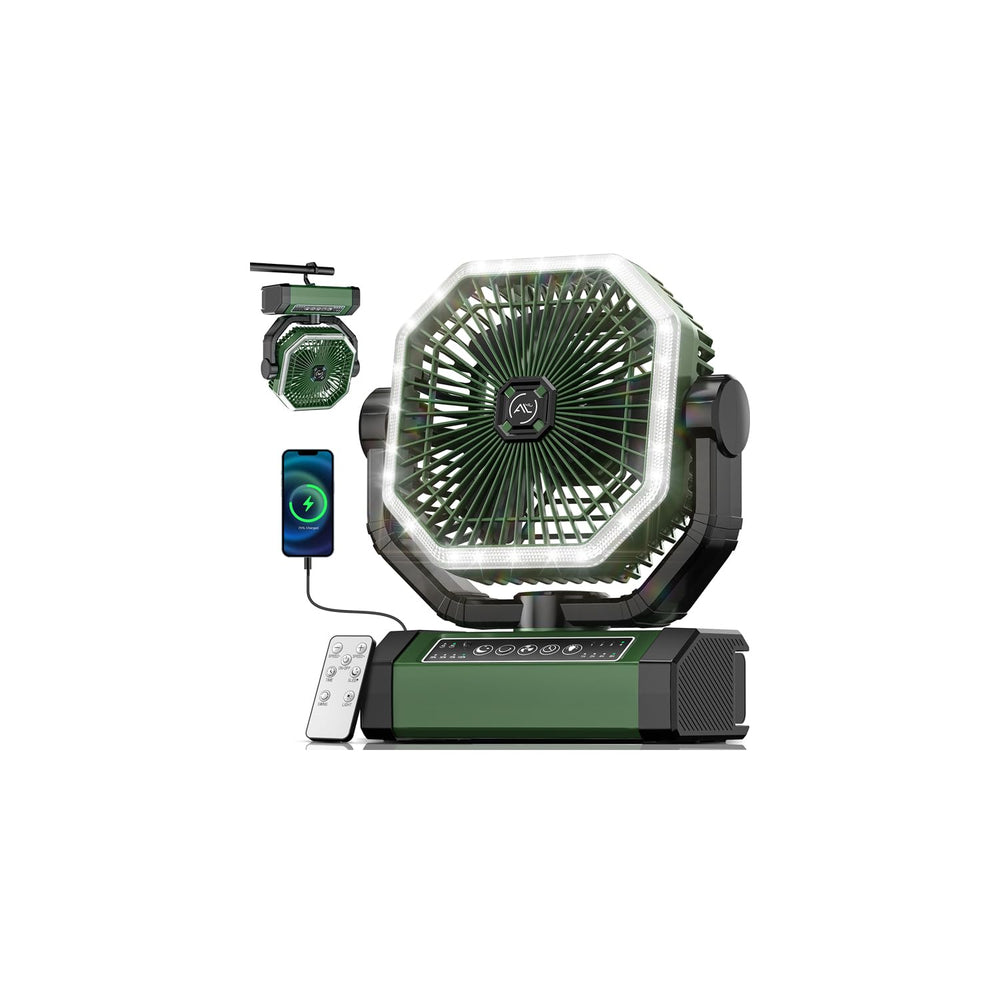 Allsion ventilador frontal mostrando diseño compacto y potencia