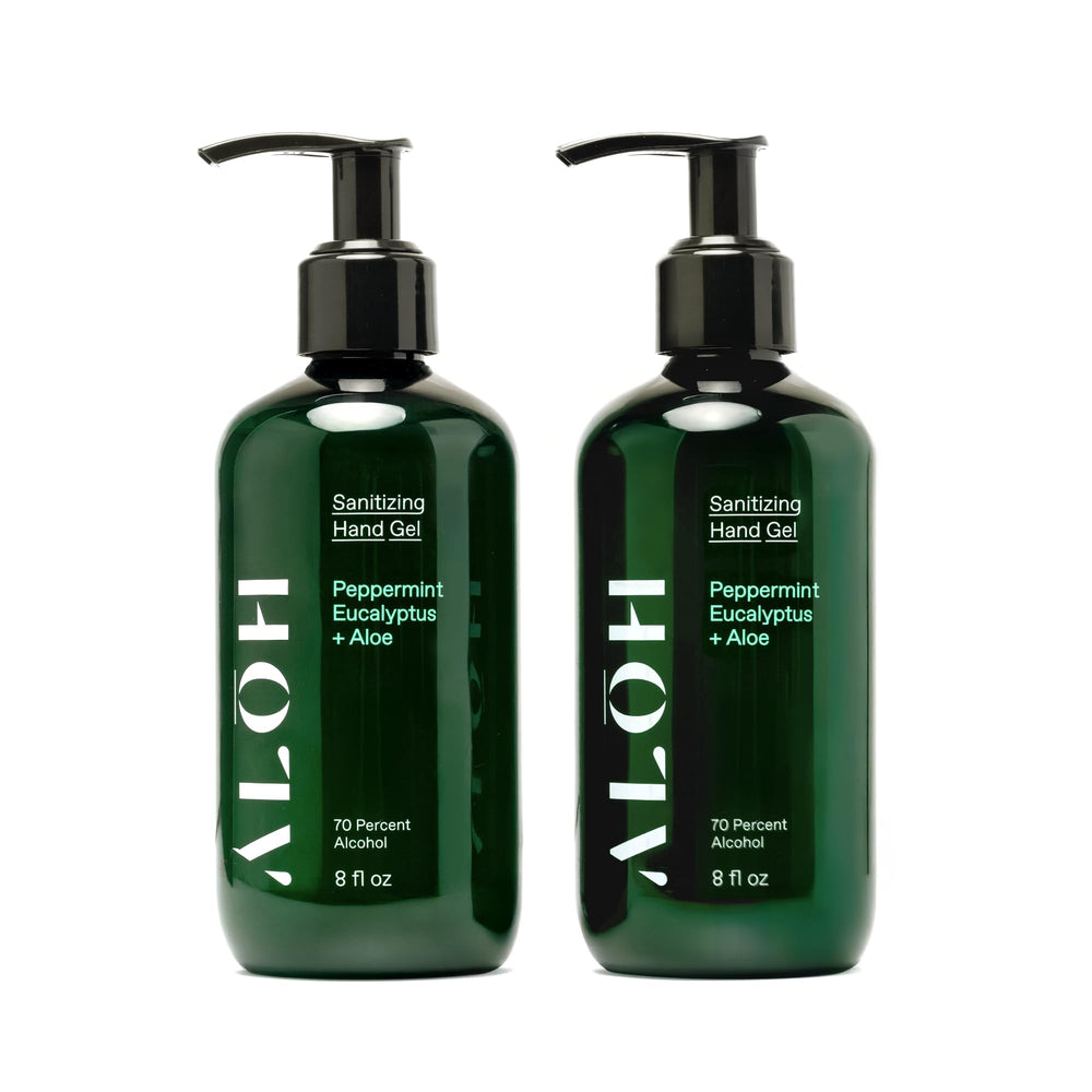 ALŌH pack frontal con dos botellas mostrando diseño y beneficios hidratantes
