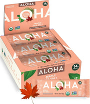 ALOHA box front showing 12-count packaging and organic certifications for convenience