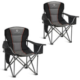 ALPHA CAMP front view of both oversized chairs showing comfort and space