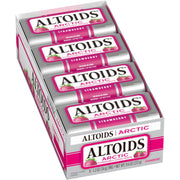 ALTOIDS tin front view showing brand and strawberry flavor for quick grab-and-go freshness