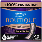 Always Discreet front packaging showing product and count for discreet confidence