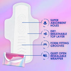 Always Pocket single pad close-up showing thin profile and comfort