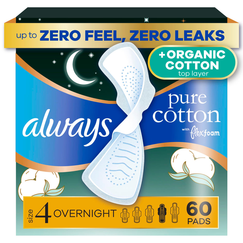 Always pack frontal mostrando diseño y cantidad, protección nocturna