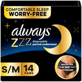 Always ZZZ frontal del empaque mostrando 14 unidades y beneficios