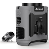 AMACOOL front view clip-on waist fan showing compact design and easy clipping benefit