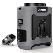 AMACOOL front view clip-on waist fan showing compact design and easy clipping benefit