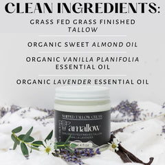 Amallow detalle de etiqueta con ingredientes naturales y pureza