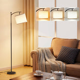 Ambimall front view of 60 inch arc floor lamp showing clean modern design and function