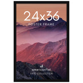 Americanflat front view of 24x36 black frame showcasing artwork clearly