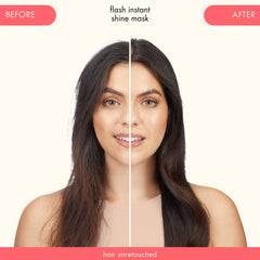 amika flash instant shine mask rinsed hair with glossy finish and improved shine