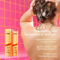 amika acondicionador forget frizz etiqueta trasera con instrucciones claras