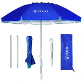 AMMSUN front view blue canopy showing shade and UPF protection