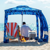 AMMSUN front view of cabana set up showing easy identification and shade