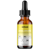 AMUA VitalDrops front packaging showing bottle and label benefits