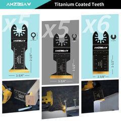 AMZBSAW detalle de dientes y formas de hoja para cortes precisos