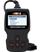 ANCEL AD310 front view showing buttons and casing for easy diagnostics