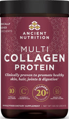Ancient Nutrition front packaging showing product benefits and unflavored label