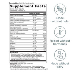 Ancient Nutrition capsules beside ruler demonstrating easy-swallow size
