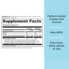 Ancient Nutrition primer plano del polvo enfatizando textura fina y solubilidad