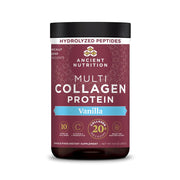 Ancient Nutrition front packaging showing vanilla multi collagen for easy identification and storage