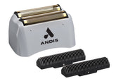 Andis ProFoil TS-1 frontal del recambio mostrando la lámina y cuchilla, rendimiento restaurado