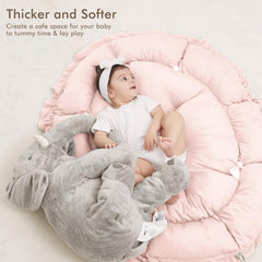 ANGELBLISS close-up of reversible plush texture highlighting soft cushion comfort