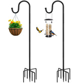 ANIDEER front view of two assembled shepherds hooks showing sturdy pair benefit