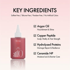 ANILLO persona aplicando la mascarilla para reparar puntas dañadas y frizz