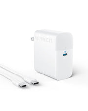 Anker charger front view showing compact design and port benefits
