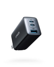 Anker 735 front view with folded plug showing compact portability