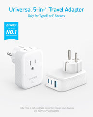 Anker detalle de puertos USB-C y USB-A para carga rápida y múltiples dispositivos