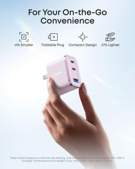 Anker nano 70W con cable USB-C incluido listo para conectar dispositivos