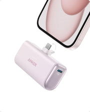 Anker Nano front view showing compact charger and built-in connector, convenient for travel