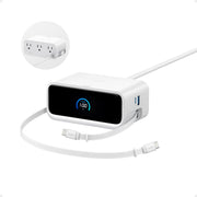 Anker Nano front view showing ports and compact design for organized charging