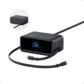 Anker Nano front view showing ports and compact profile for tidy charging