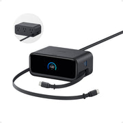 Anker Nano front view showing ports and compact profile for tidy charging