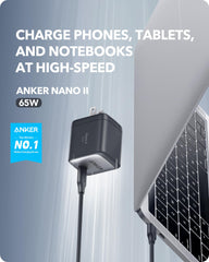 Anker Nano II foldable plug detail highlighting compactness and secure storage benefit