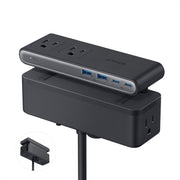 Anker Nano front view showing ports and surge protection, tidy charging benefit