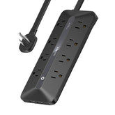 Anker front view showing 8 AC outlets and 4 USB ports for organized charging