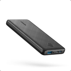Anker PowerCore Slim 10000 frontal mostrando diseño delgado y peso ligero