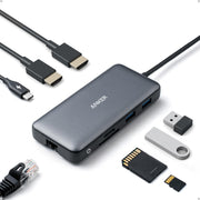Anker PowerExpand front view showing ports and compact design benefit tidy workspace