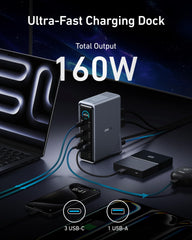 Anker Prime en uso en oficina conectando portátil y periféricos con orden