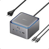 Anker Prime TB5 dock front view showing ports and compact design for neat desks