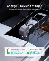 Anker primer plano del puerto USB-C con carga rápida y fiabilidad