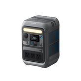 Anker SOLIX C300 front panel showing outlets and display, clear controls for reliable power