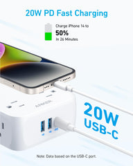Anker textura de carcasa en primer plano, diseño compacto y resistente