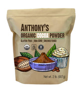 Anthony's front packaging showing organic cocoa, clear labeling and size