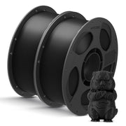 ANYCUBIC front view of a black 1kg PLA spool showing neat winding and easy feed benefit