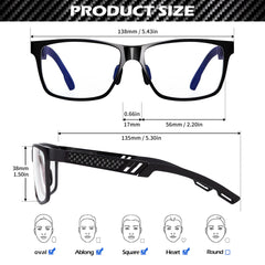 ANYLUV glasses on desk with laptop illustrating reduced digital eyestrain during work